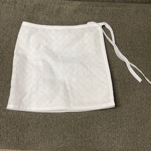 White Express wrap skirt